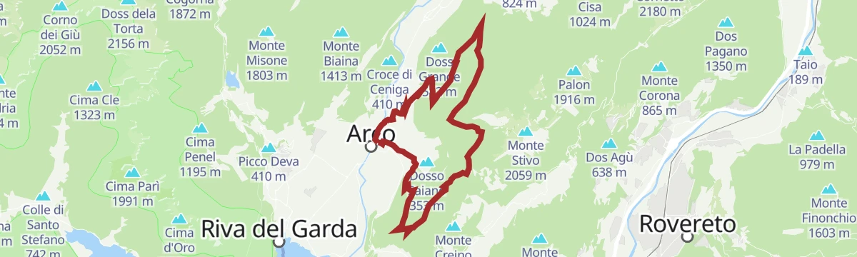 Route map: Monte Velo - Tour
